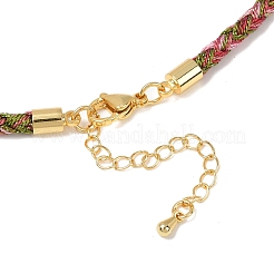 Изготовление ожерелий из круглого нейлонового хлопкового шнура диаметром 3.5 мм&nbsp;NJEW-C106-03G