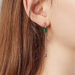 12шт 3 цвета латунные микро проложить кубический цирконий шармы&nbsp;ZIRC-SZ0001-58