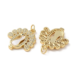 Латунные микропаве прозрачные подвески с фианитом KK-B083-33C-G