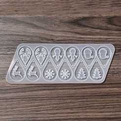 Diy рождественская тема подвеска в форме слезы силиконовые Молды DIY-I102-02
