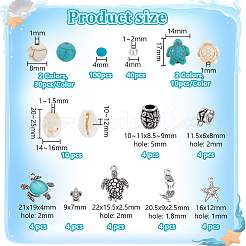 Set aus synthetischen Türkis- und Muschelperlen&nbsp;DIY-GA0002-80