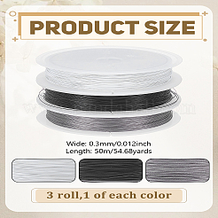 3 рулон проволоки «хвост тигра» 3 цветов&nbsp;TWIR-LP0001-08