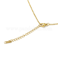 Ионное покрытие(ip) ожерелье с подвеской в форме сердца из горного хрусталя&nbsp;NJEW-M199-03G