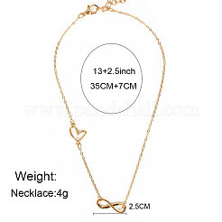 Алюминиевые цепочки-цепочки в форме сердца бесконечности для женщин&nbsp;FS-WG44B62-01