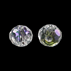 Прозрачный Electroplate стеклянные бусины GLAA-L046-02G