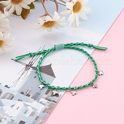 Регулируемые нейлоновые нити плетеные браслеты из бисера BJEW-JB06058-03