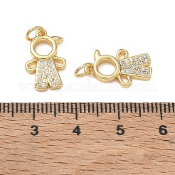 Pendentifs en laiton zircon cubique transparent&nbsp;CU-CBA9AFC-01G-08