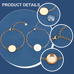 DIY Blanko-Set zum Herstellen eines Kuppelgliederarmbands&nbsp;DIY-NB0010-47B