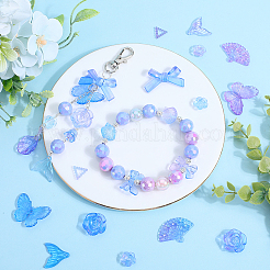 100 г прозрачных матовых смоляных бусин RESI-SC0003-26