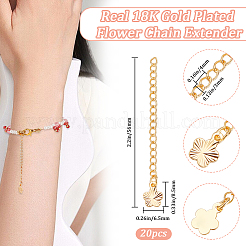 20 шт. латунный удлинитель цепи KK-BBC0016-36