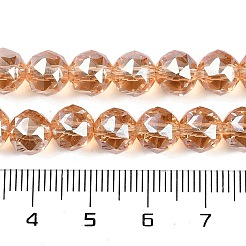 Прозрачные стеклянные бусины гальваническим пряди&nbsp;EGLA-N002-34C-C26