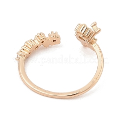 Кольца-манжеты для женщин с микропаве из латуни и цветными кубическими цирконами&nbsp;LS-RJEW-Z073-01G-02