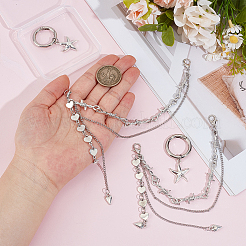 4 шт. 2 стиля железной цепи панцирного типа с цепями из сплава с узловыми звеньями&nbsp;HJEW-DR00259