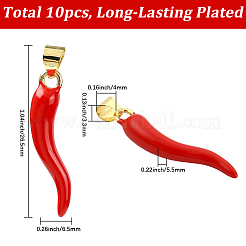 Кулоны с эмалью из латуни&nbsp;KK-SC0006-88