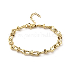 304 Edelstahl-Gliederkettenarmbänder mit Schleife für Damen&nbsp;BJEW-F488-13G