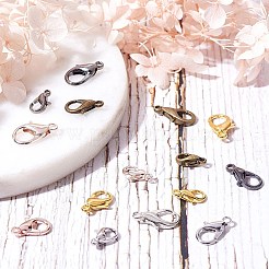 亜鉛合金カニカン  ジュエリー作りパーツ  ミックスカラー  10~14x6~8mm  穴：1~1.8mm  150個/箱&nbsp;PALLOY-SZ0001-16