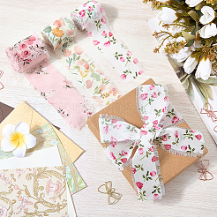 3 Rolle Polyesterband mit Blumenmuster in 3 Stilen&nbsp;OCOR-CP0001-28B
