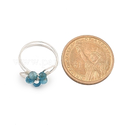 Кольца с натуральным зеленым авантюрином&nbsp;RJEW-TA00161-01