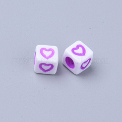 Perle europee acriliche bianche opache&nbsp;MACR-S273-51-01