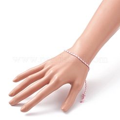 Fabrication de bracelets coulissants en cordons de coton tressés réglables&nbsp;BJEW-JB05743-02
