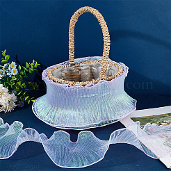 10 ярд ленты цвета русалки из полиэстера со складками и кружевной отделкой DIY-WH0419-43D