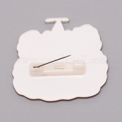 Медведь с вишневой брошью на булавке&nbsp;JEWB-SZC0001-08