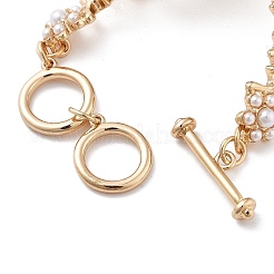 Браслеты с подвесками в виде морской звезды и Кэрол из сплава с эмалью для женщин BJEW-Z079-02G