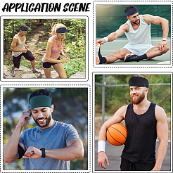 5 шт. эластичные повязки для головы для упражнений из пряжи 5% полиэстера и 95% спандекса двух цветов&nbsp;OHAR-CY0001-12