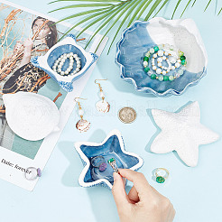 Фарфоровая банка для хранения в океанском стиле с крышкой AJEW-WH0348-180D