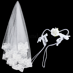 2 pz macramè poliestere organza cordone polso corsage per matrimonio&nbsp;HJEW-OC00098