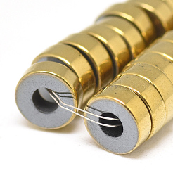 Гальванизировать немагнитных синтетический гематит бисер пряди G-T061-10B