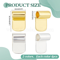 18 шт. 2 стиля стойки с покрытием из латуни с клеевым соединением плоские скобы&nbsp;KK-AR0001-80A