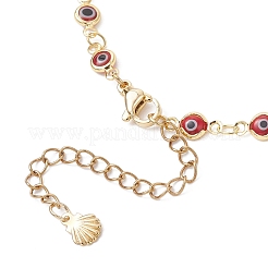 Браслеты на ногу ручной работы с цепочкой-лэмпворком от сглаза для женщин&nbsp;AJEW-AN00715-02