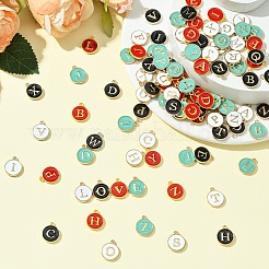 4 набор 4-х цветных эмалевых подвесок с заглавными буквами алфавита a~z&nbsp;ENAM-YW0004-53