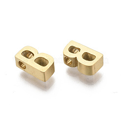 ステンレススチールチャーム201個  ゴールドカラー  文字.b  8x4.5x3mm  穴：1.6mm&nbsp;STAS-R110-B-G
