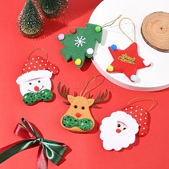 10 шт. 5 стиля тканевых подвесных украшений FIND-FS0003-28