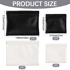 2 juego de 2 bolsas de metralla para cosméticos de piel sintética de poliuretano de {2} colores&nbsp;ABAG-CL0001-52