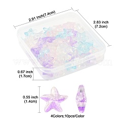 40шт 4 цвета бусины лэмпворк ручной работы LAMP-FS0001-61