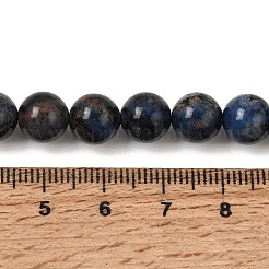 天然石翡翠ビーズ連売り  染め  スムーズなラウンド  マリンブルー  8mm  穴：1mm  約46個/連  14.57''（37センチメートル）&nbsp;GG-CBA96AE-01E