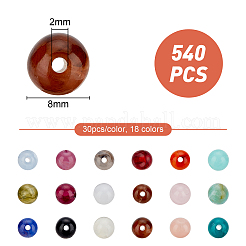 Perline acriliche rotonde imitazione pietra preziosa 540 pz 18 colori&nbsp;OACR-BC0001-11