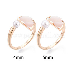 Полукруглая форма латунная оболочка манжета кольца настройки KK-T076-64G