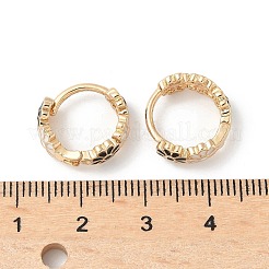 Серьги-кольца из латуни с эмалью в виде маргаритки для женщин&nbsp;LS-EJEW-G434-01G-01