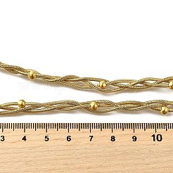 Ожерелья из 3-рядной круглой плетеной цепочки-змейки из нержавеющей стали 304 для женщин NJEW-M098-04G