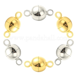 20 комплект 2-х цветных латунных магнитных застежек&nbsp;KK-CJ0001-84