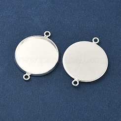 Flache runde Messingstecker Cabochon Einstellungen&nbsp;KK-K414-13C-S