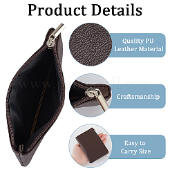 3 шт. 3-цветные чехлы из искусственной кожи с принтом личи на молнии ABAG-CP0001-07