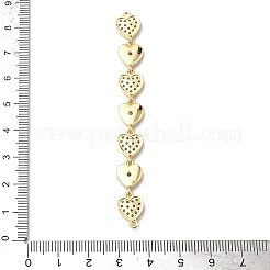 Латунные подвески-сердечки с микропаве из прозрачного кубического циркония в форме сердца&nbsp;KK-H539-14G