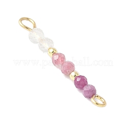 Подвески-шармы с круглыми гранеными бусинами из натурального кварца&nbsp;PALLOY-JF03530-09