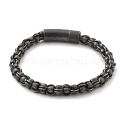 Браслеты из нержавеющей стали 304 с цепочкой для женщин и мужчин BJEW-A031-04C-AS