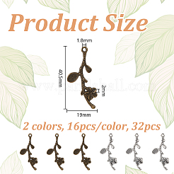 32 шт. 2 цвета подвески из сплава в тибетском стиле&nbsp;FIND-CA0010-80